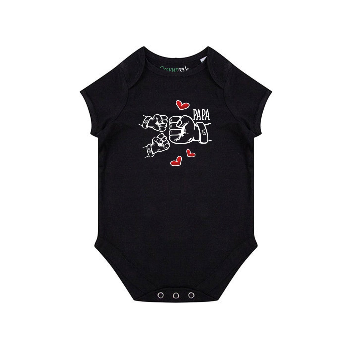 Personalisiertes T-Shirt Set für Vater & Kind - Papa Fist Bump
