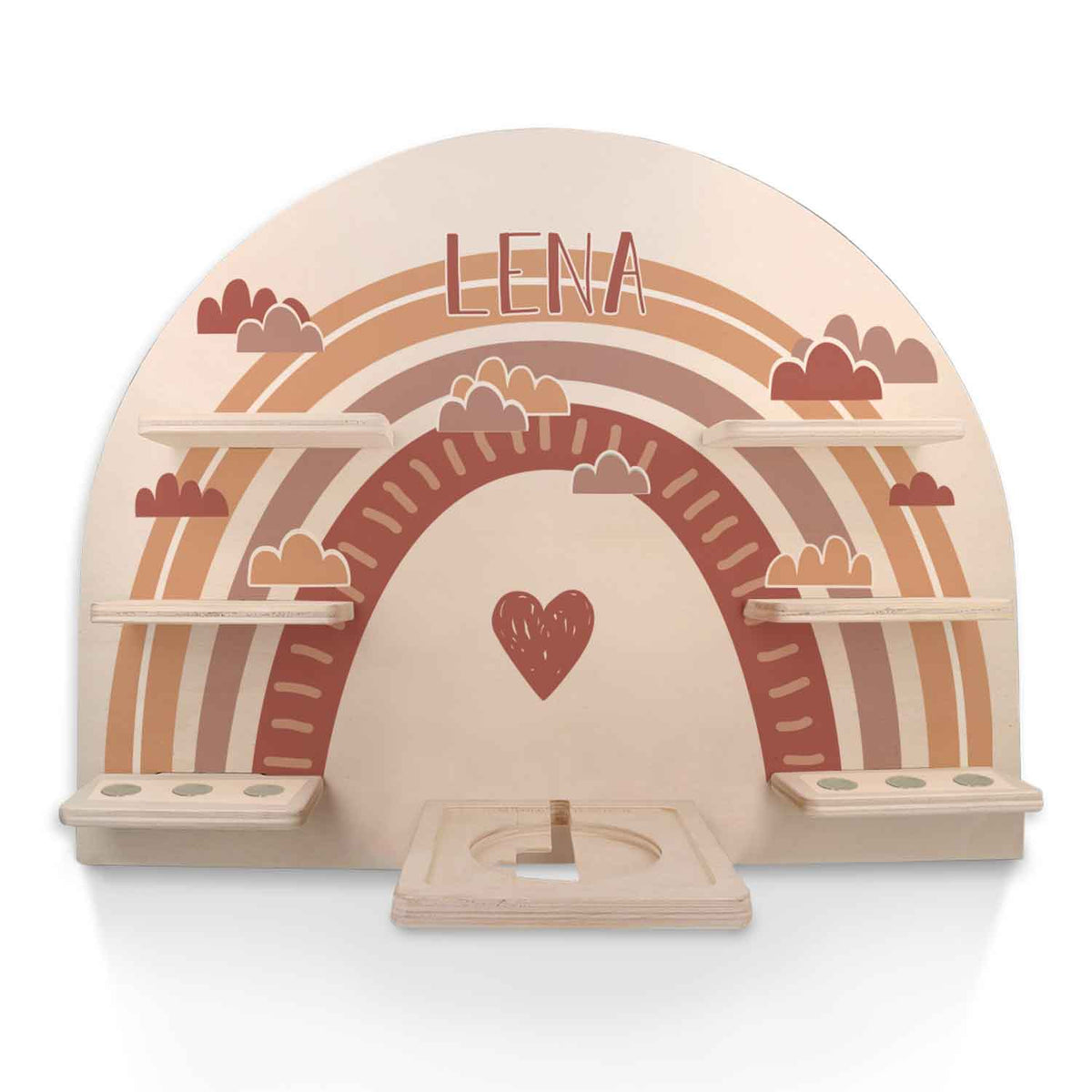 Toniebox Regal für Kinderzimmer - Regenbogen - Personalisiert mit Namen