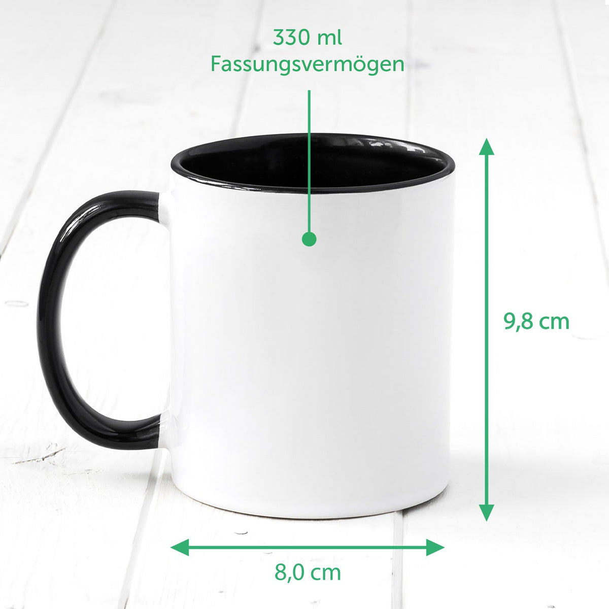 Bedruckte Tasse mit Spruch - Abi - Personalisiert mit Namen