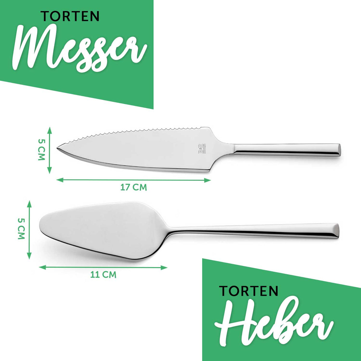 Tortenbesteck im Set - Pfeil - Mit persönlicher Gravur als Geschenk zur Hochzeit