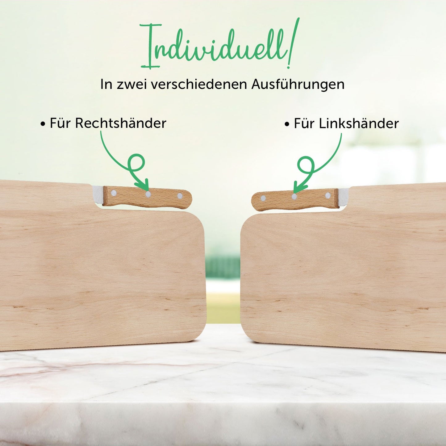 Frühstücksbrettchen mit Gravur - Inklusive Messer - Bester Papa Logo mit Name