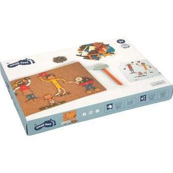Small Foot Personalisierbares Hammer-Steckspiel – Klassisches Klopfspiel ab 3 Jahre