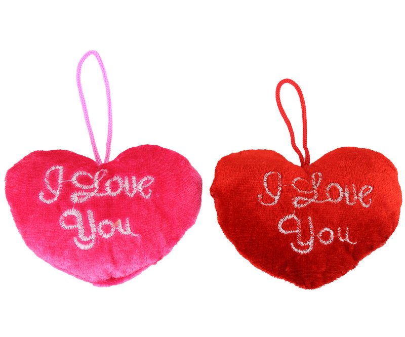 2er Set Kleines Plüschherz „I Love You“