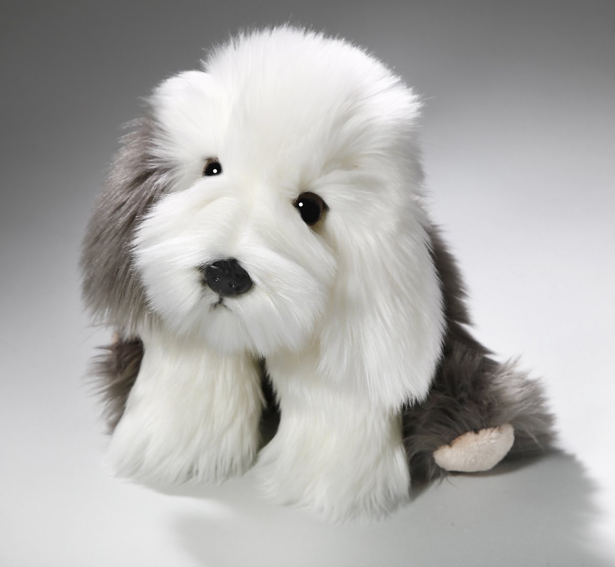 Bobtail, altenglischer Schäferhund sitzend ca. 24 cm