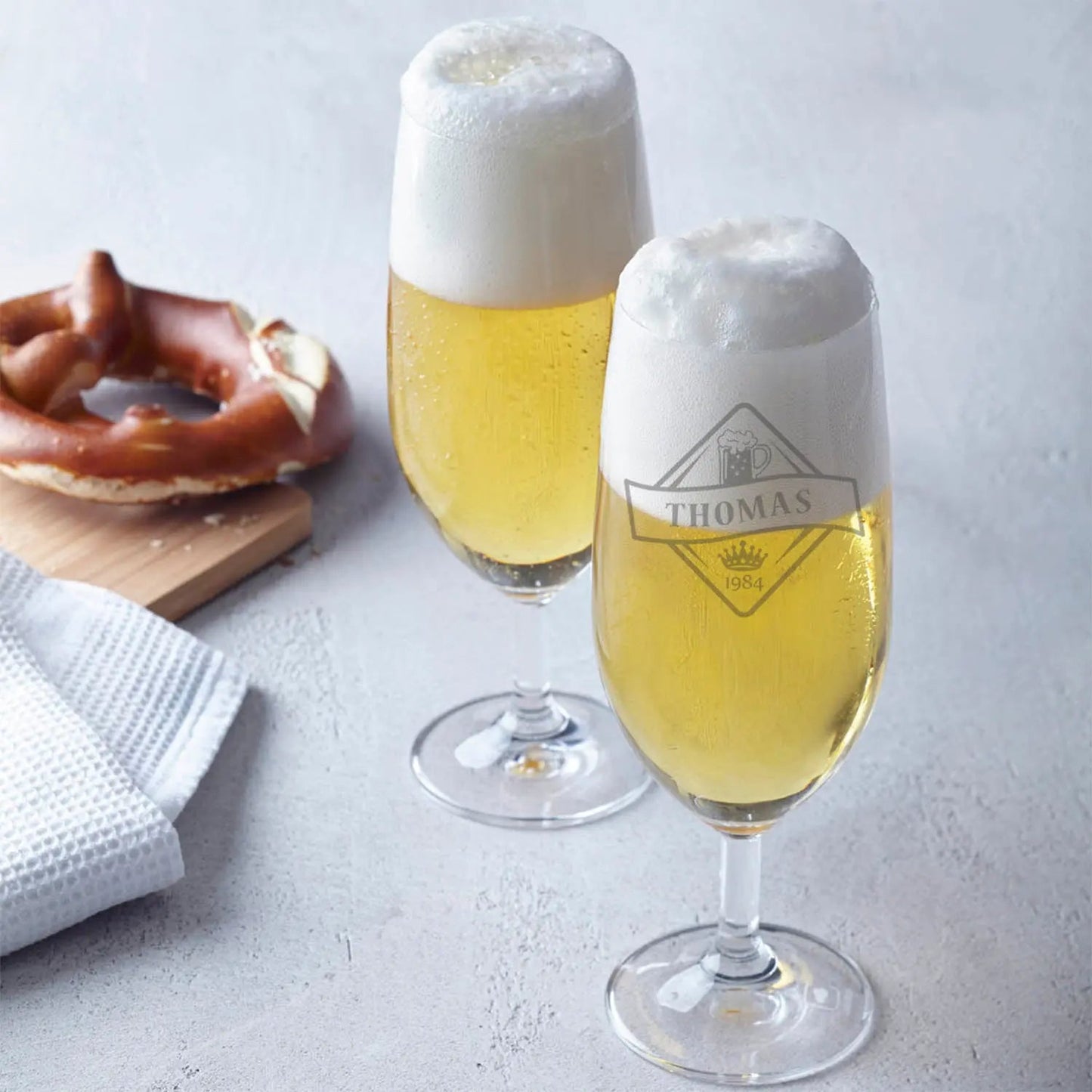 Leonardo Bierglas mit Gravur "Bierkenner + Wunschname"