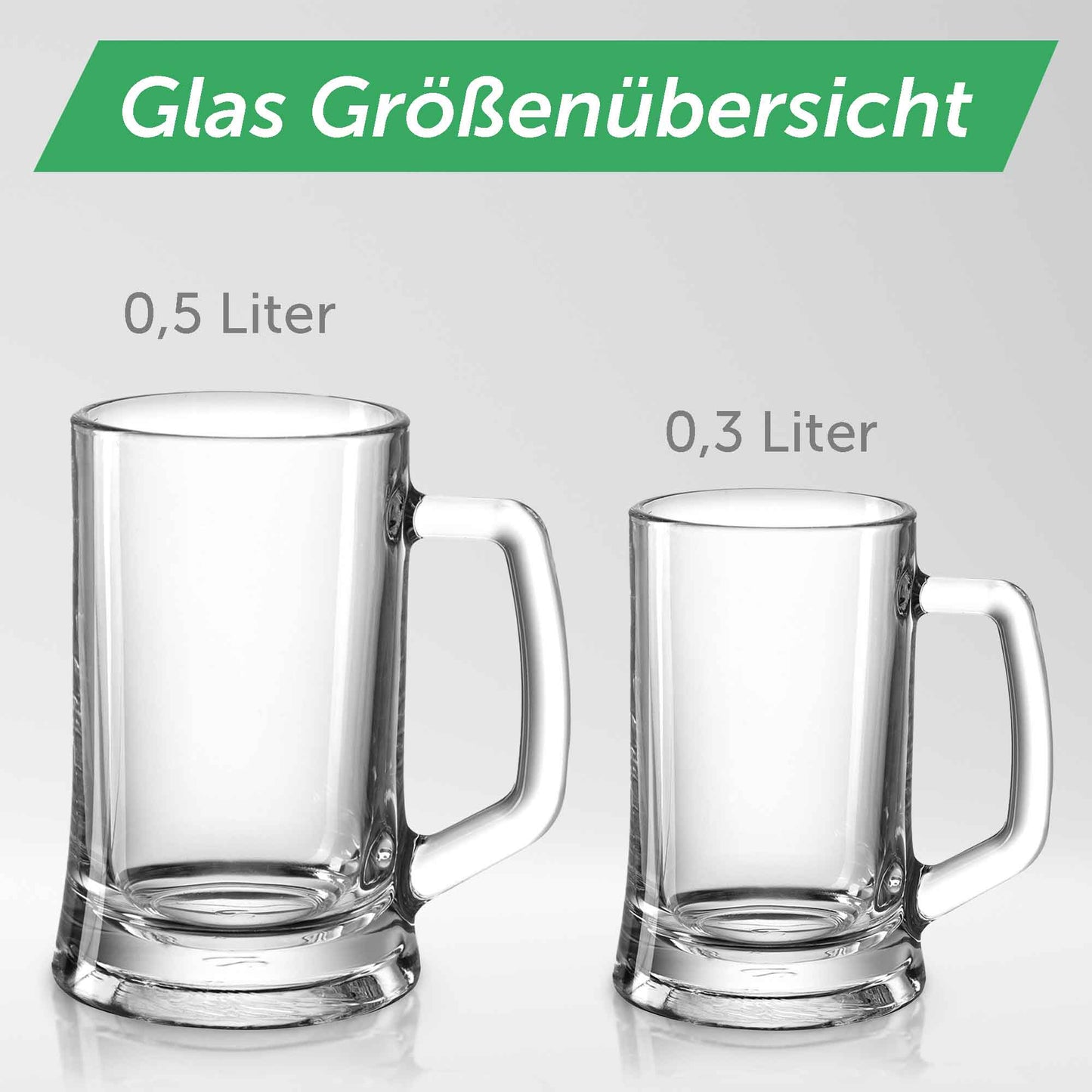 Großer Bierkrug von GRAVURZEILE mit Gravur "It's beer o'clock" in klarer, detailreicher Ansicht