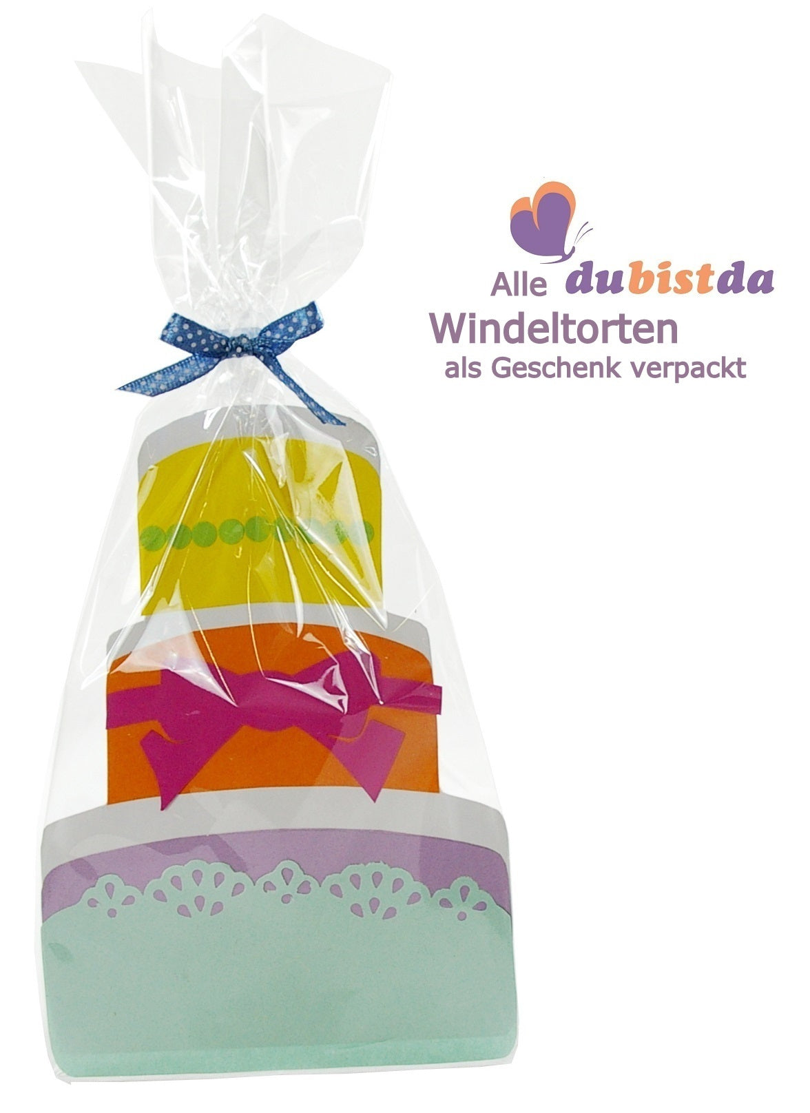 Windeltorte Windeldreirad Frosch grün zur Geburt