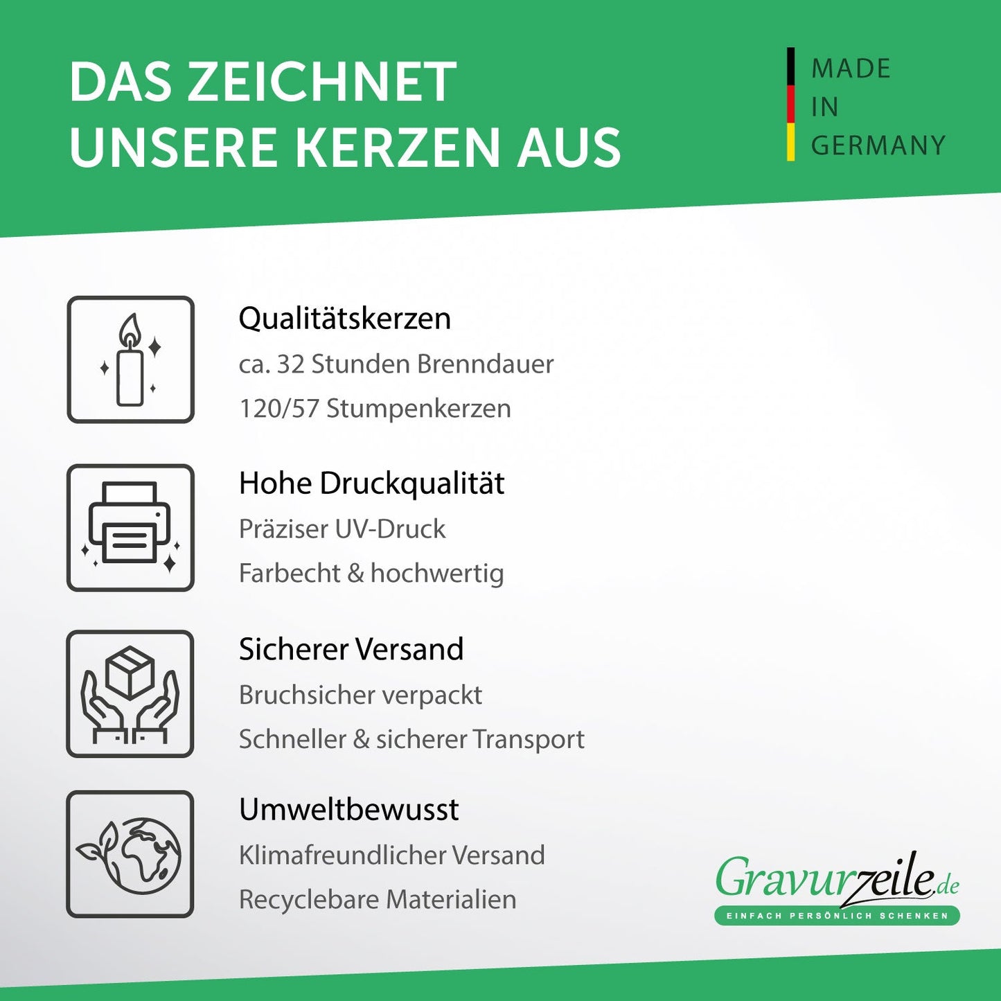 Kleine Kerze "Pferde" mit Namen & Datum zur Einschulung