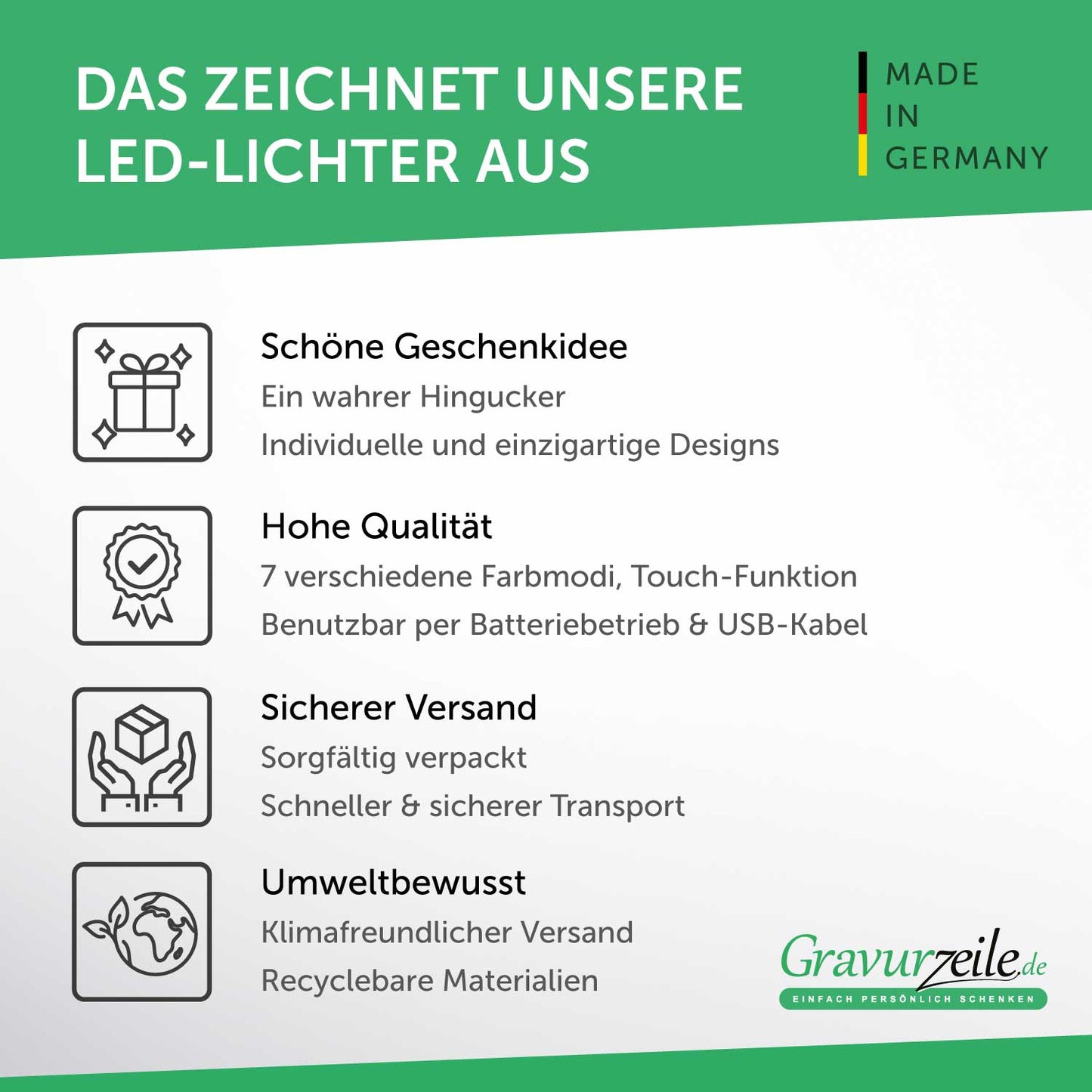 Graviertes Acrylglas im Reh Design mit LED-Sockel