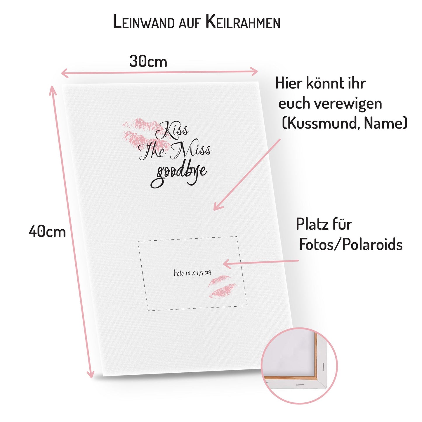 Leinwand Kiss the Miss Goodbye - Toyplace24.de