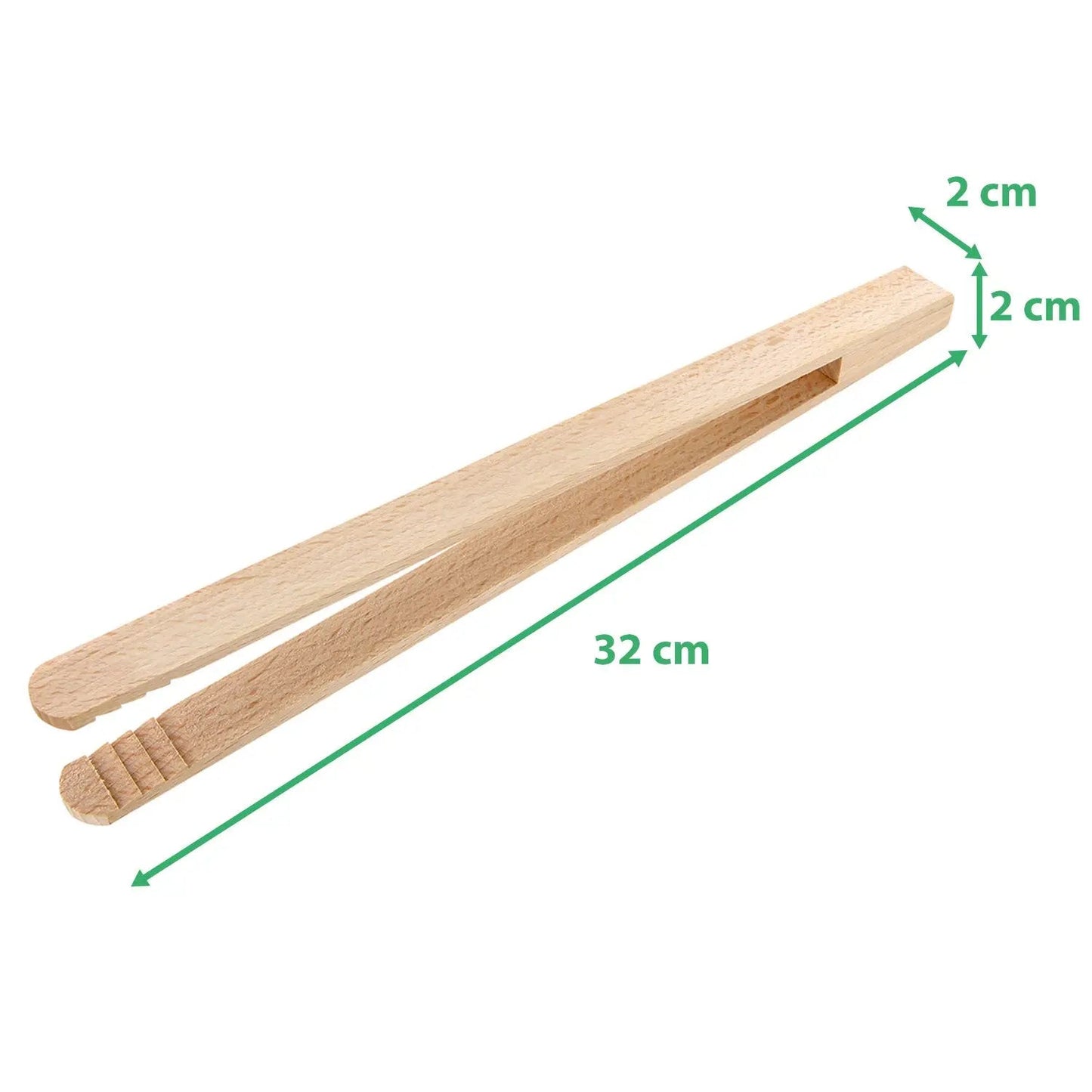 Grillzange mit Gravur aus Buchenholz 30cm - Toyplace24.de
