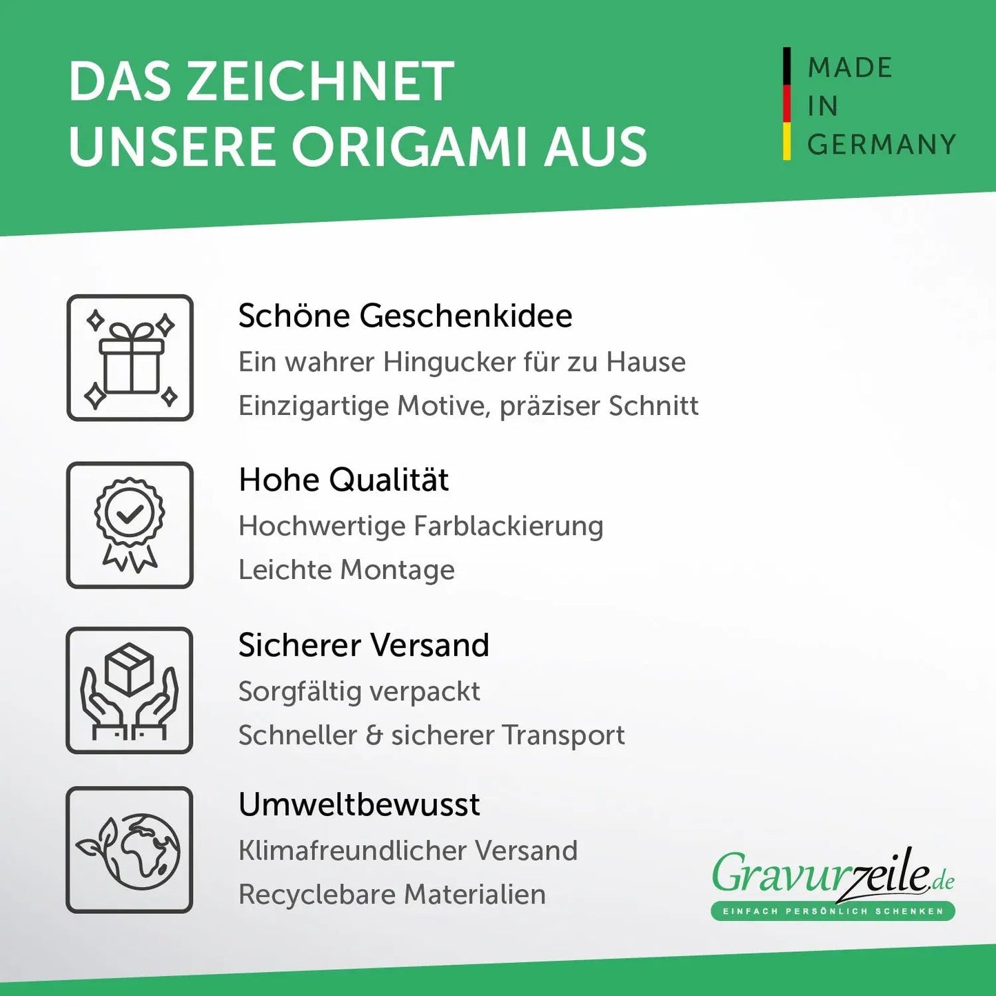 Origami Hirschkopf aus Holz - Toyplace24.de
