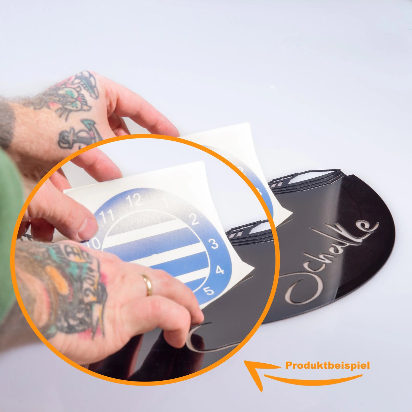 Fussball Wanduhr aus Vinyl Vereinsliebe Hoffenheim - Toyplace24.de