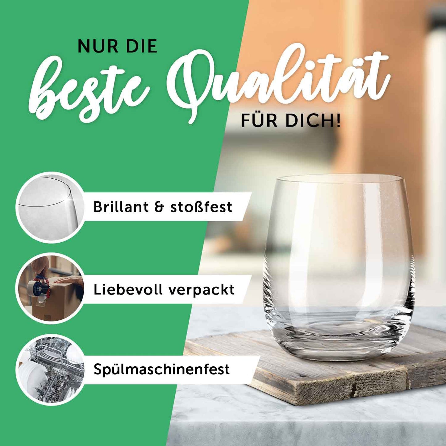Personalisierte Weihnachts-Teelicht mit Gravur von GRAVURZEILE, mit "Merry Christmas" und geschwungenem Design, für festliche Dekoration