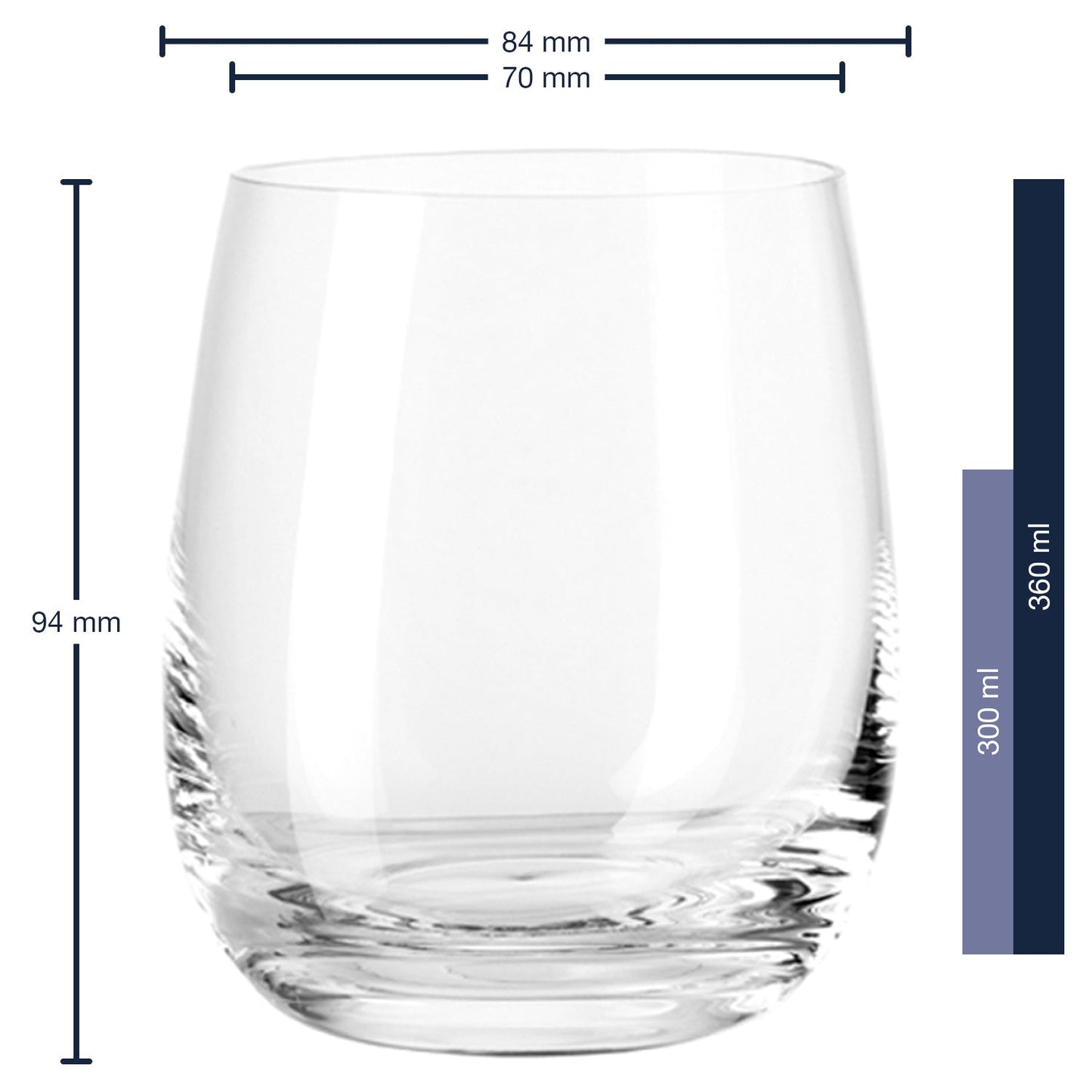 Leonardo Weingläser mit Gravur "Home Sweet Home" im Set, klare Weingläser von GRAVURZEILE, leeres Glas vor hellem Hintergrund