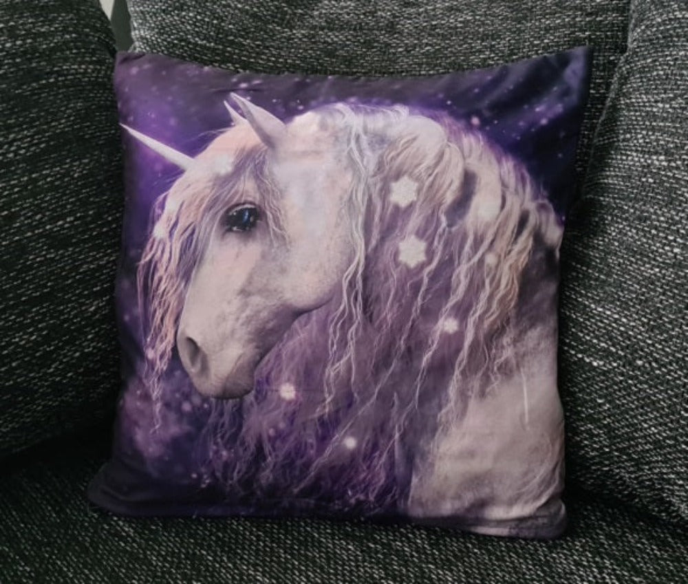 Phantasie Tier Kissenbezug: Einhorn - 40cm x 40cm