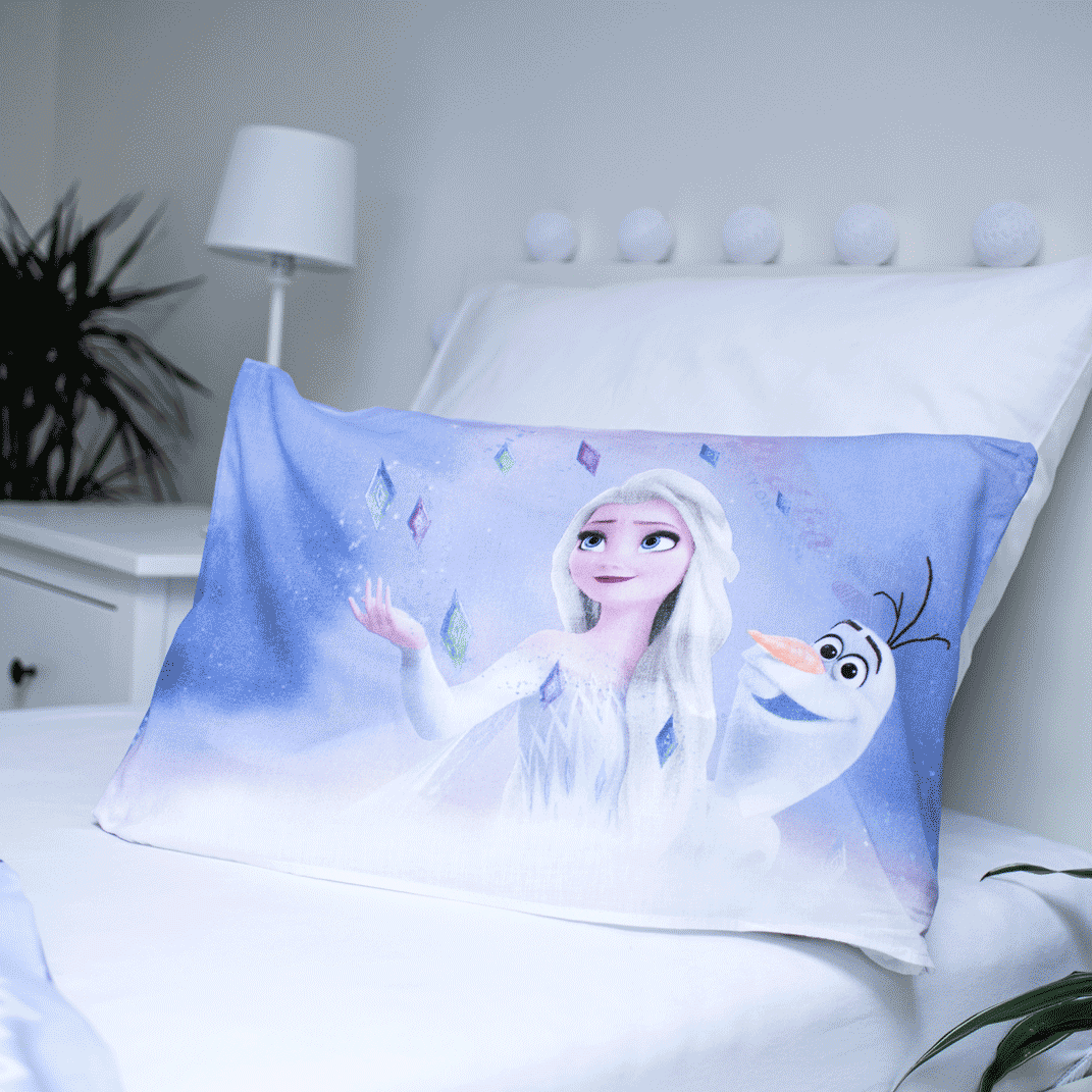 Frozen Kinder-Bettwäsche 100 x 135 cm - weiche Baumwolle Elsa Sven Olaf