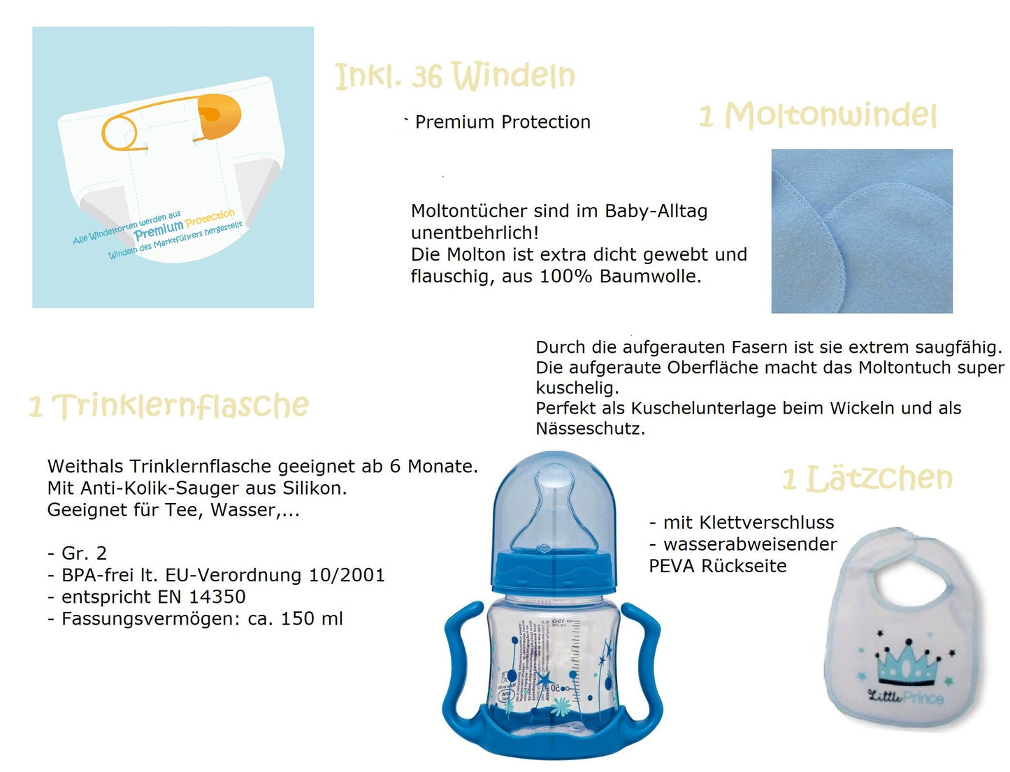 Windeltorte Windeldreirad Cruiser in Blau, handgemacht