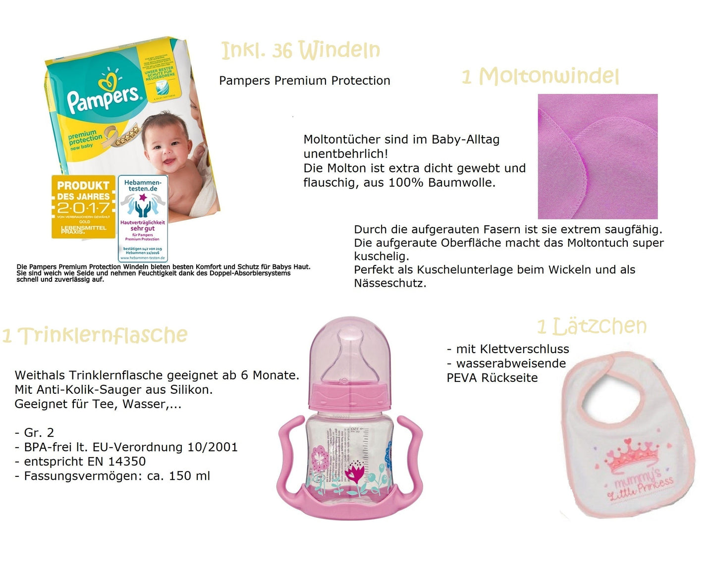 Windeltorte Windeldreirad CRUISER rosa zur Geburt