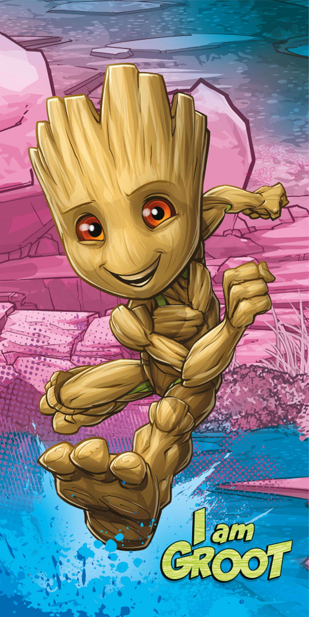 Groot Marvel Handtuch Baumwolle Strand Badetuch 70x140cm