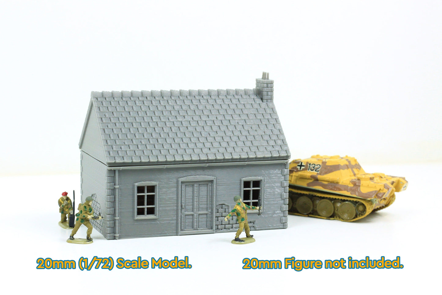 Normandy French Village House SS-T1 (Volume 1) - Tabletop Wargaming WW2 Terrain | 15mm 20mm 28mm Miniature 3D Printed Model | Flames of War