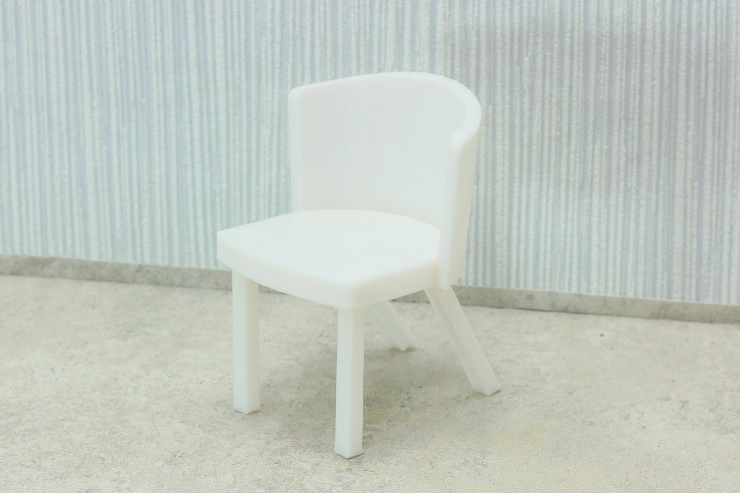 Modern Dollhouse Miniature Dining Chair - 1:12 Scale, 3D Printed