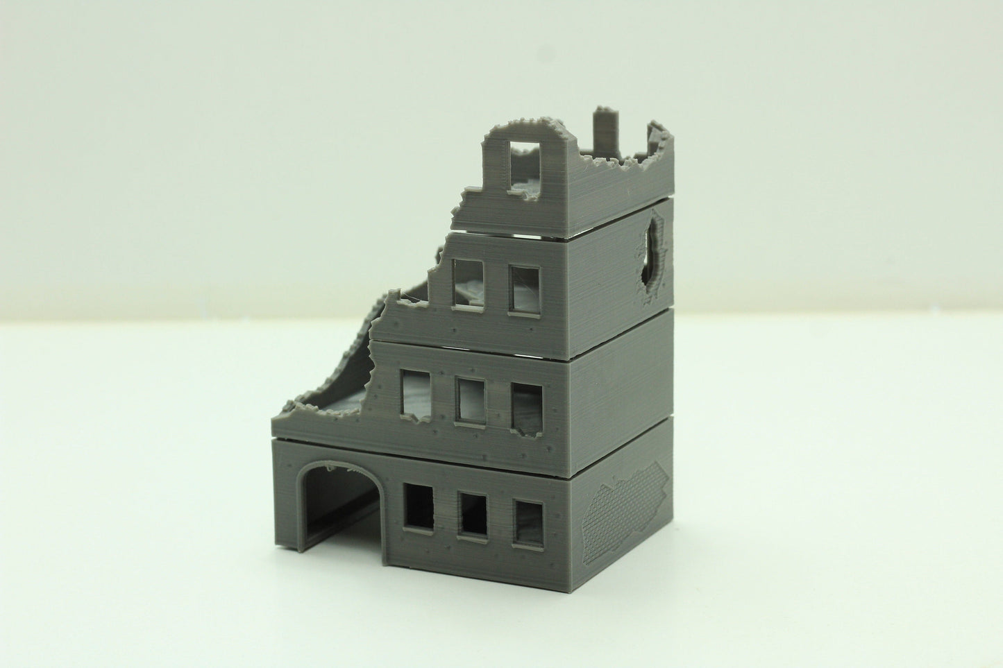 Stalingrad Ruined Residentials SRH MST2 - Tabletop Wargaming WW2 Terrain | Miniature 3D Printed Model | Flames of War & Bolt Action