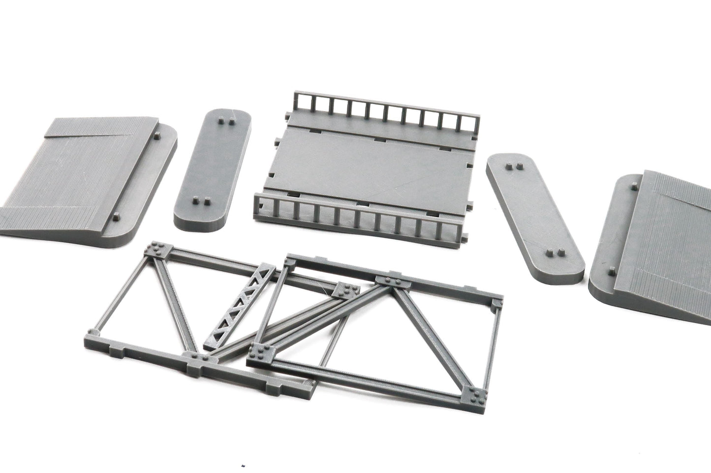 Pratt Truss Bridge - 3D Printed Miniature Wargaming Terrain 28mm / 20mm / 15mm Scale