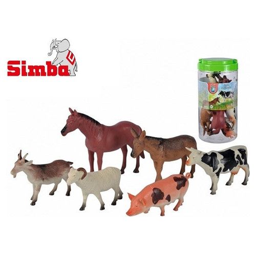 Nature World Bauernhof Tiere – 6 Tierfiguren im Fass (11–18 cm) | ab 3 Jahren