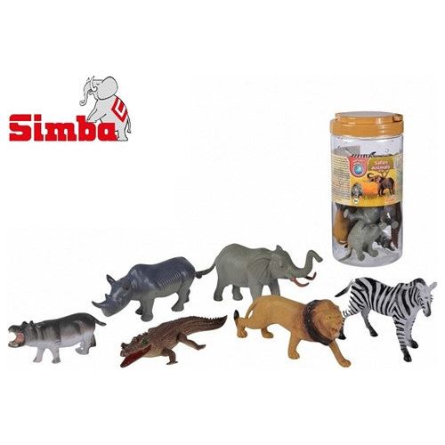 Nature World Safari Tiere – 6 realistische Wildtiere im Fass (12,5–20 cm) | ab 3 Jahren