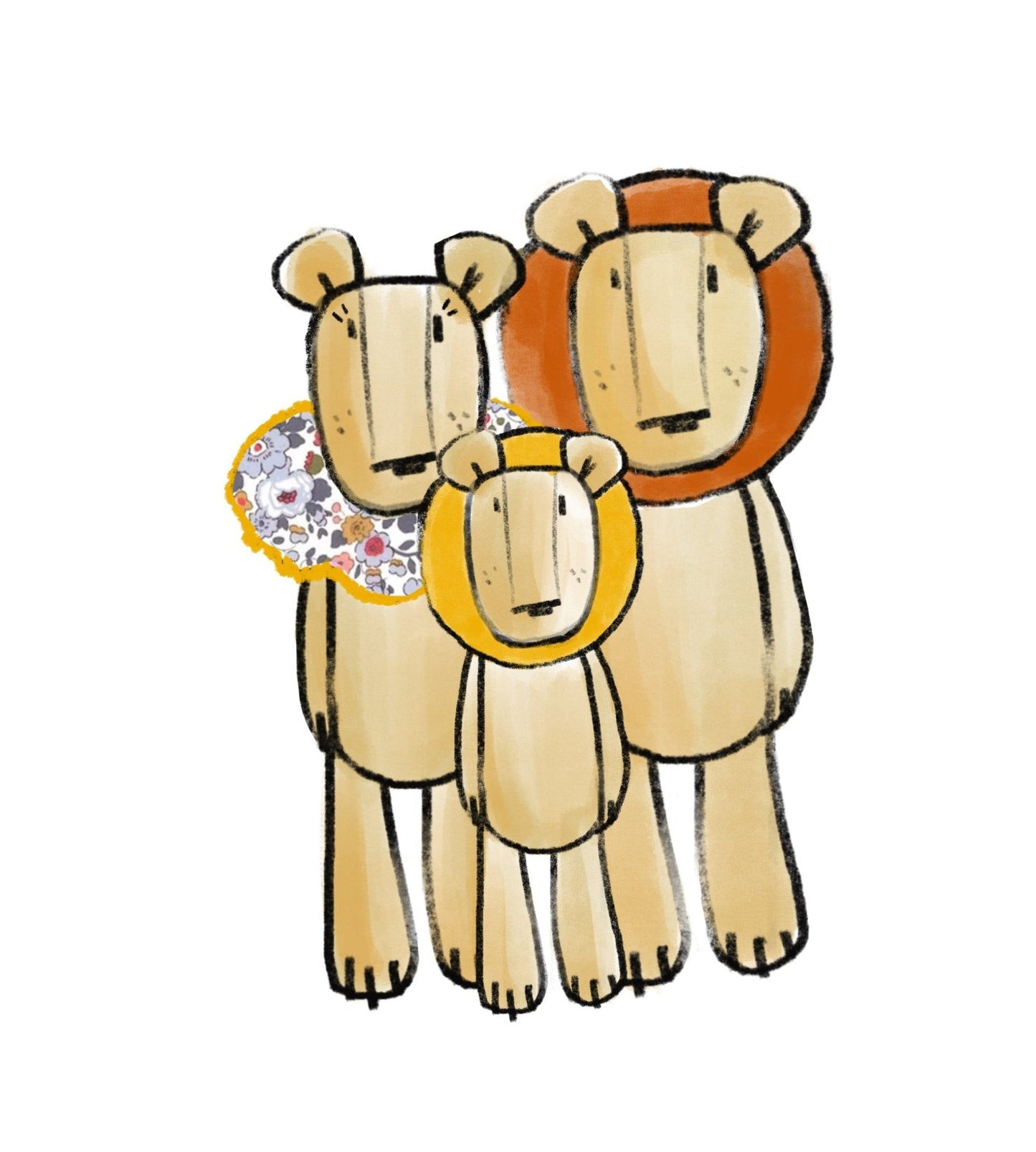 PACK DE 3 - LA FAMILLE DES LIONS