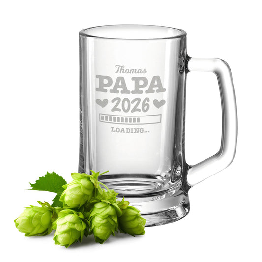Montana Bierkrug mit Gravur "Papa Loading" mit Namen