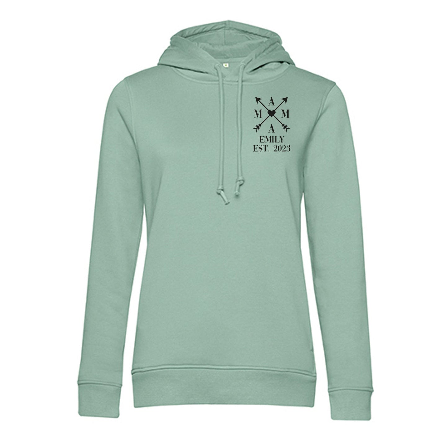 Personalisierter Hoodie für Frauen - MAMA EST. Kreuzpfeile
