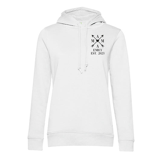 Personalisierter Hoodie für Frauen - MAMA EST. Kreuzpfeile