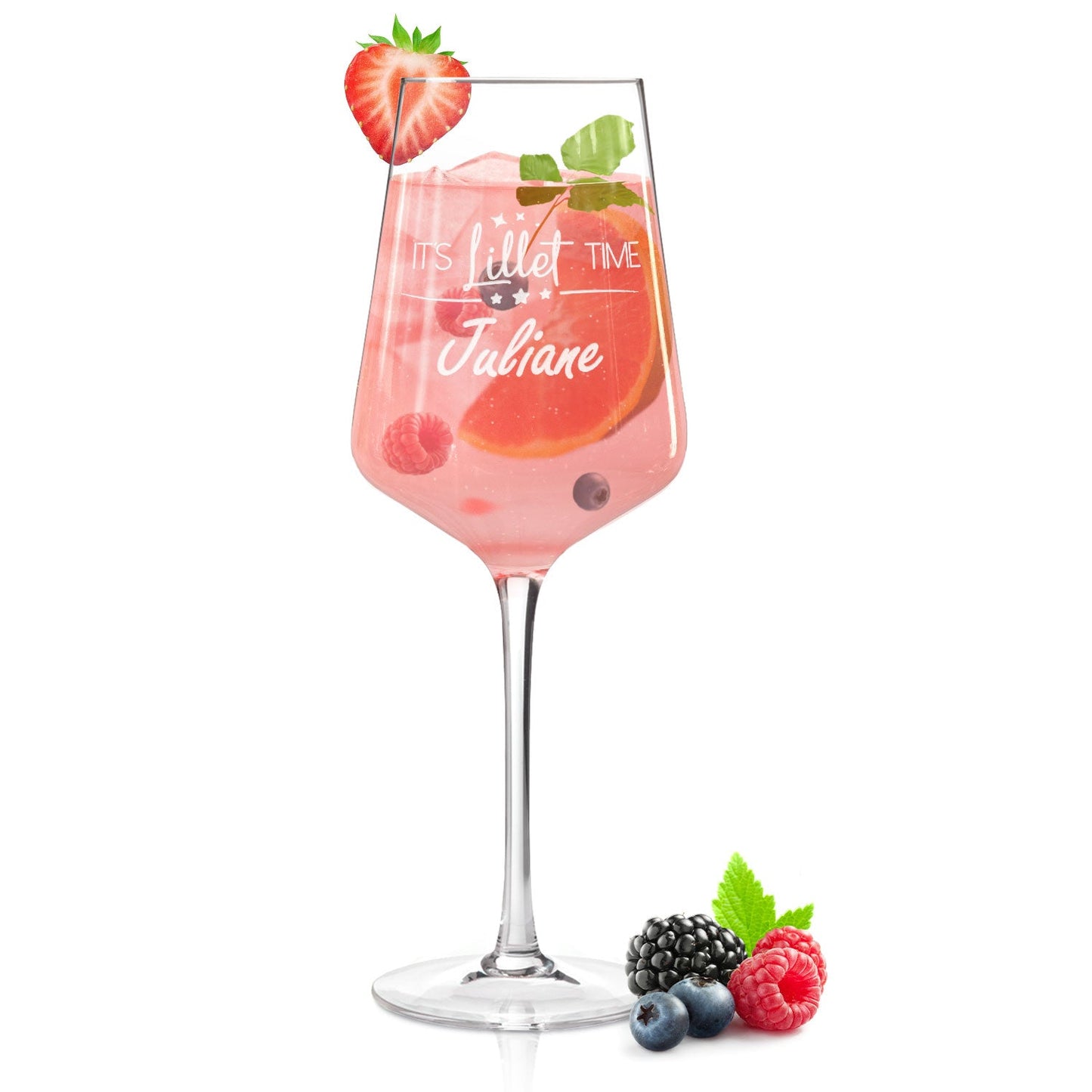Leonardo Weinglas mit Gravur - "It's Lillet Time V2" mit Wunschname