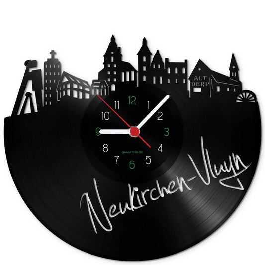 Wanduhr aus Vinyl Skyline Neukirchen-Vluyn