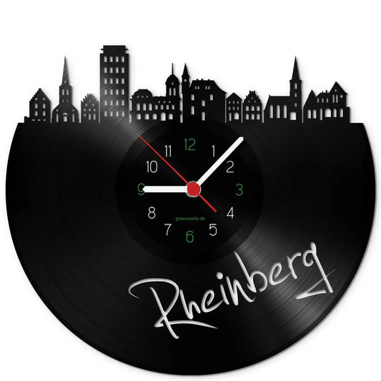 Wanduhr aus Vinyl Skyline Rheinberg