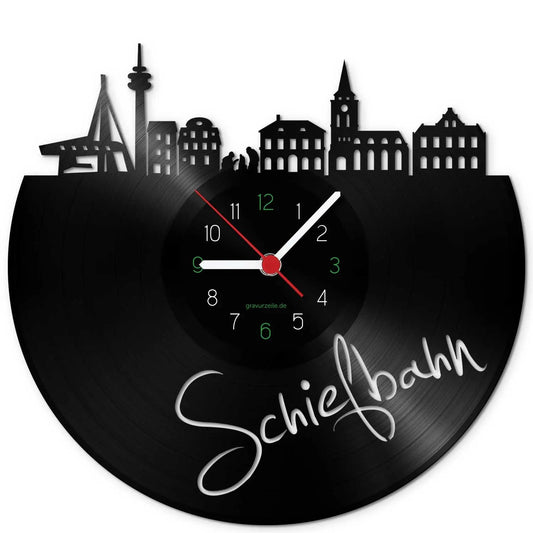Wanduhr aus Vinyl Skyline Schwandorf