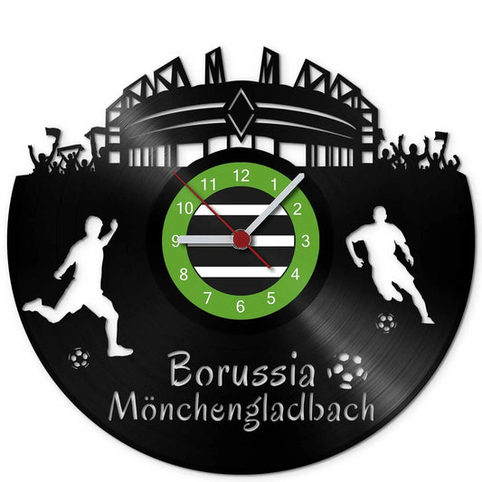 Fussball Wanduhr aus Vinyl Vereinsliebe Borussia Mönchengladbach