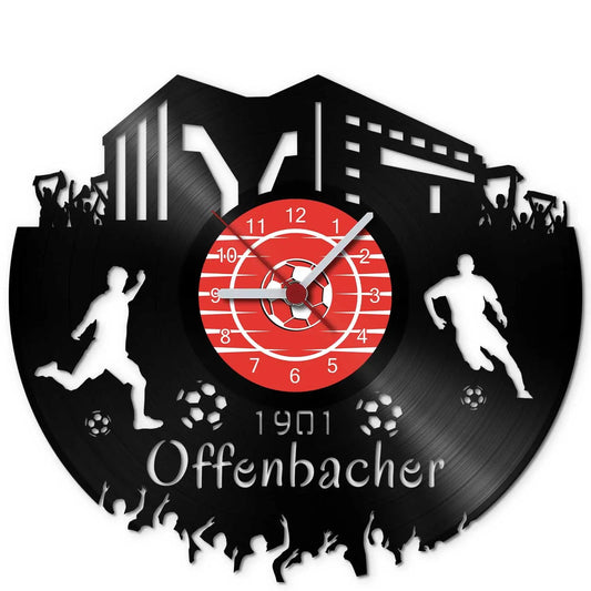 Fussball Wanduhr aus Vinyl Vereinsliebe Offenbach
