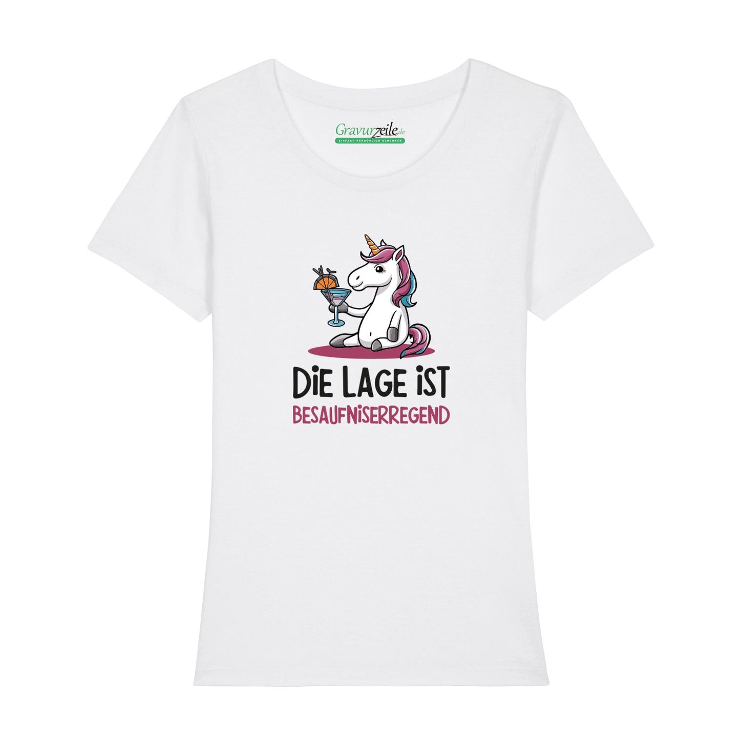 Bedrucktes T-Shirt für Damen - Die Lage ist besaufniserregend