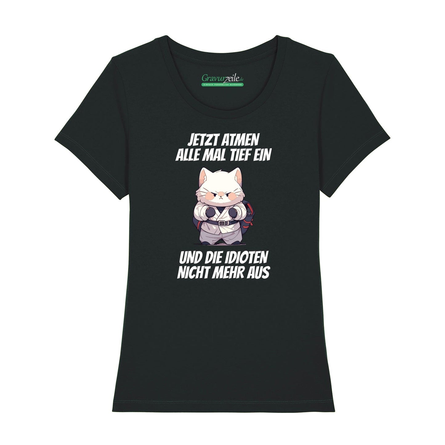 Bedrucktes T-Shirt für Damen - Jetzt atmen alle mal