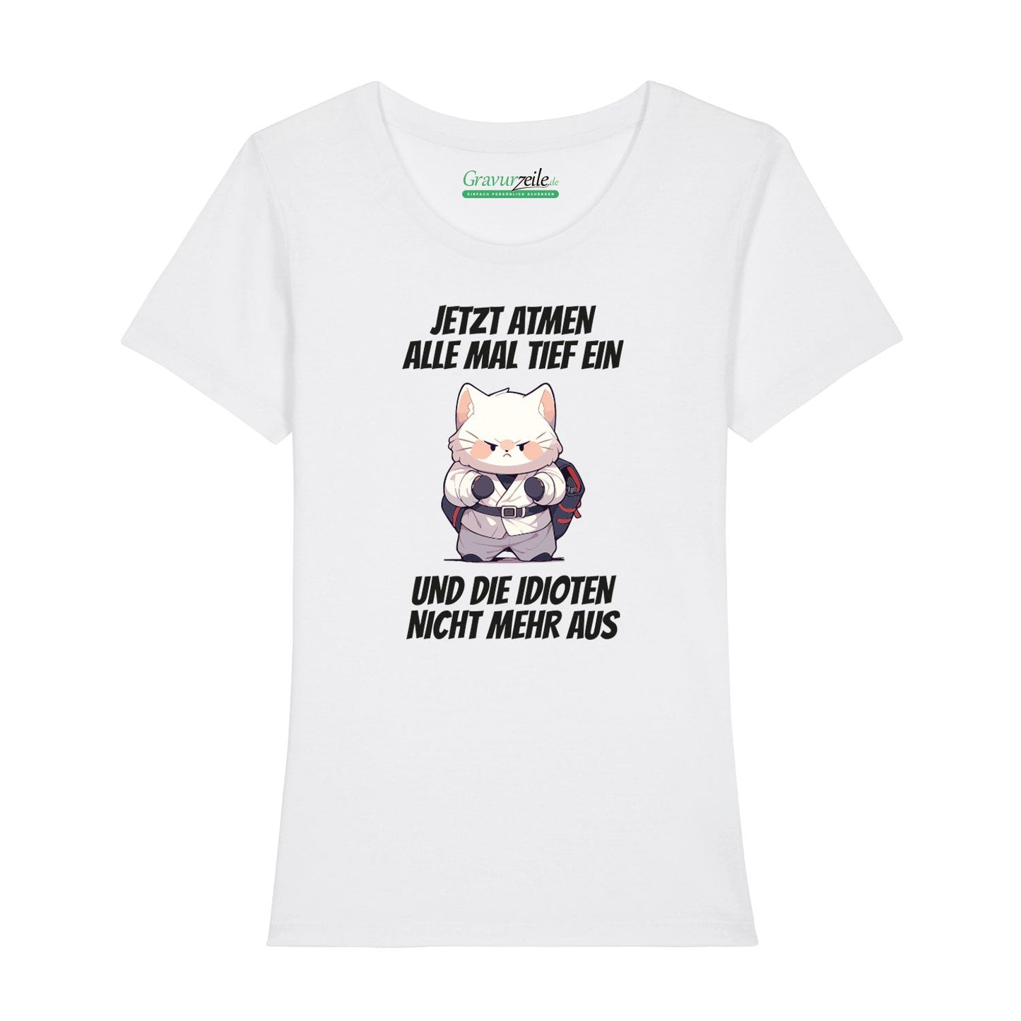 Bedrucktes T-Shirt für Damen - Jetzt atmen alle mal