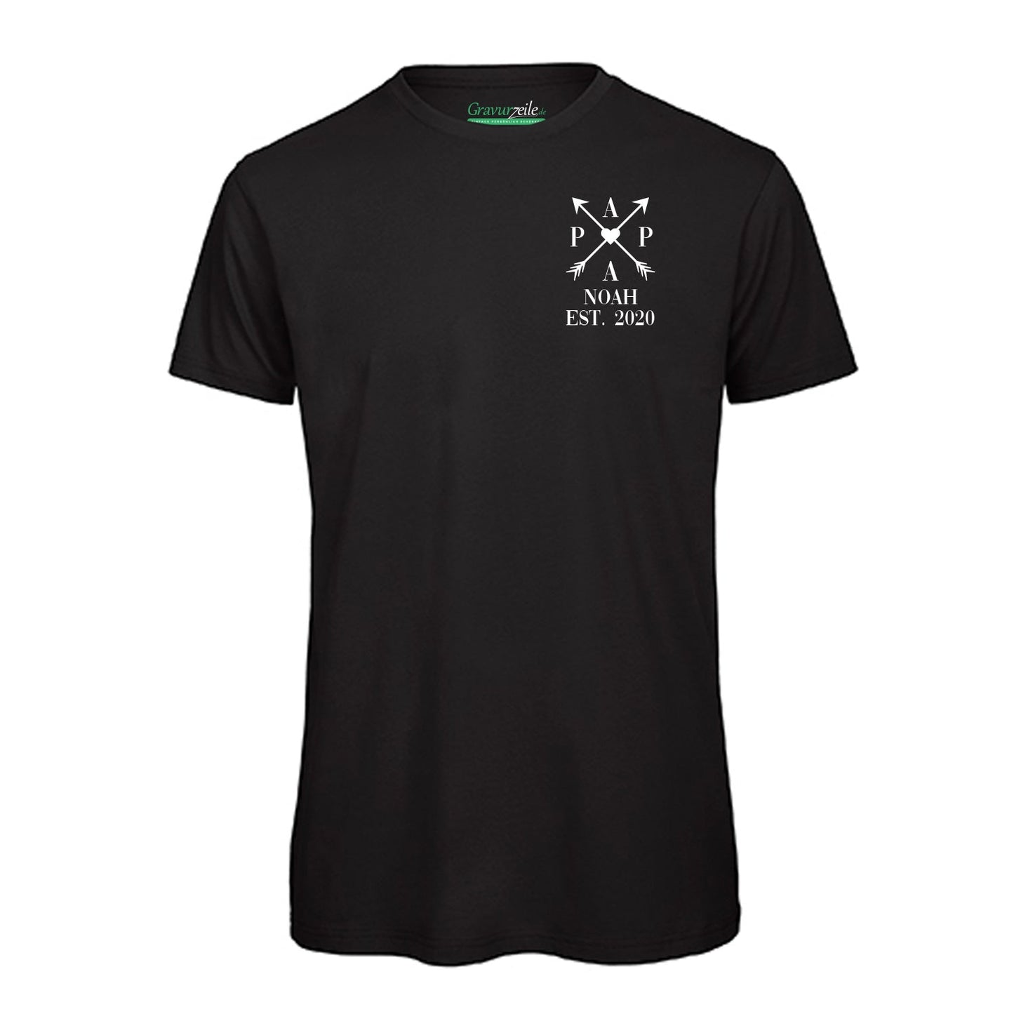Bedrucktes T-Shirt für Herren - PAPA EST. Kreuzpfeile