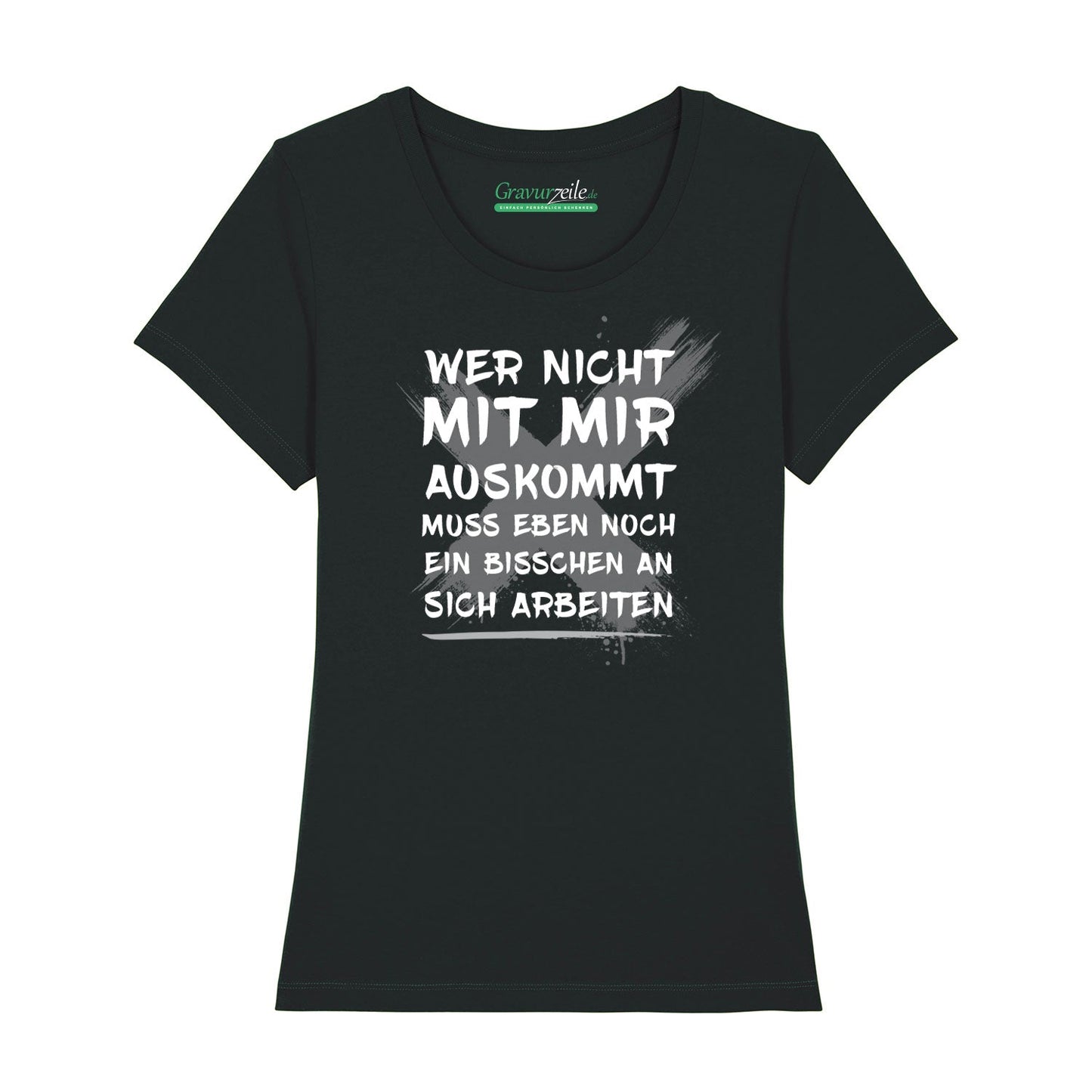 Bedrucktes T-Shirt für Damen - Wer nicht mit mir auskommt
