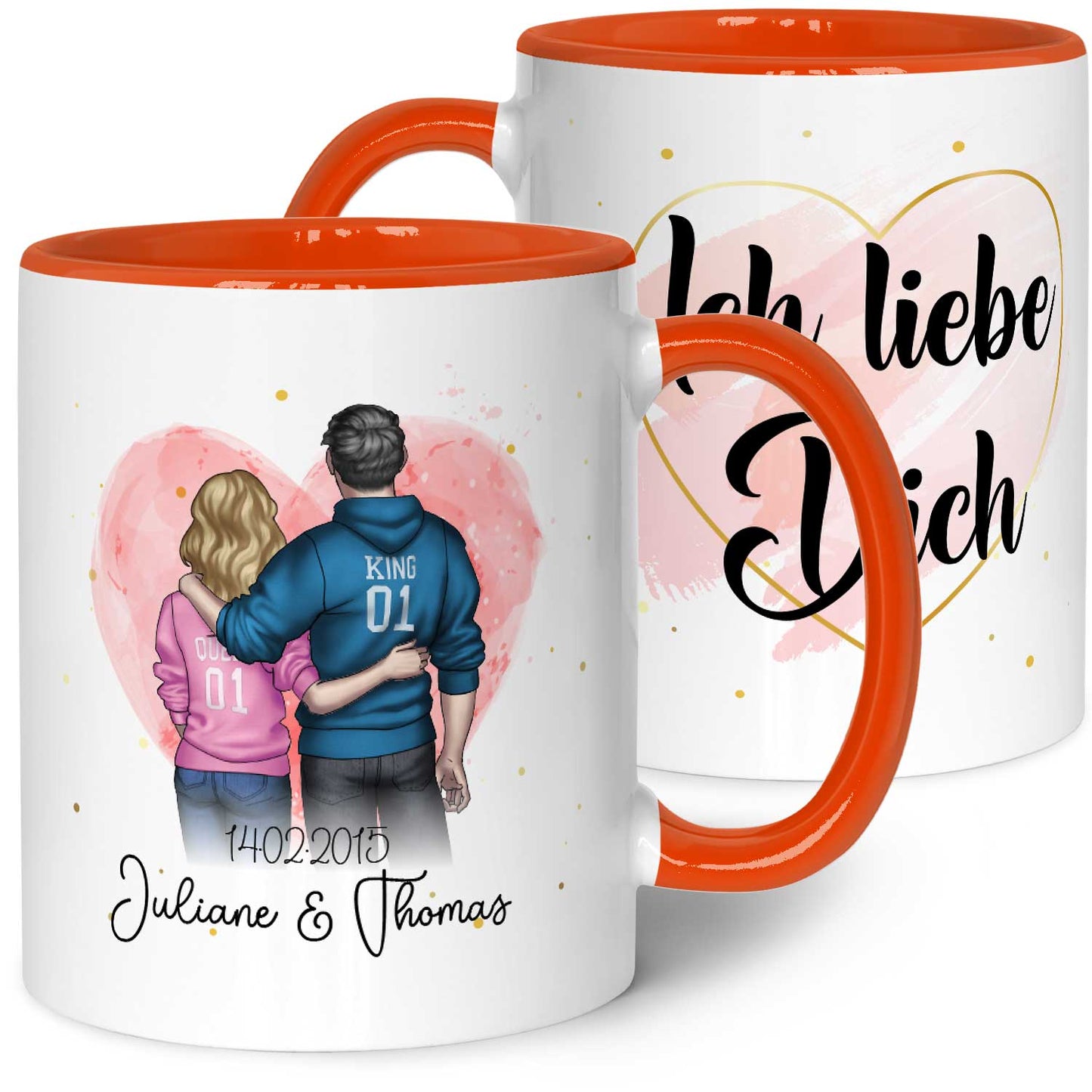 Bedruckte Tasse mit Konfiguration - Pärchen Motiv