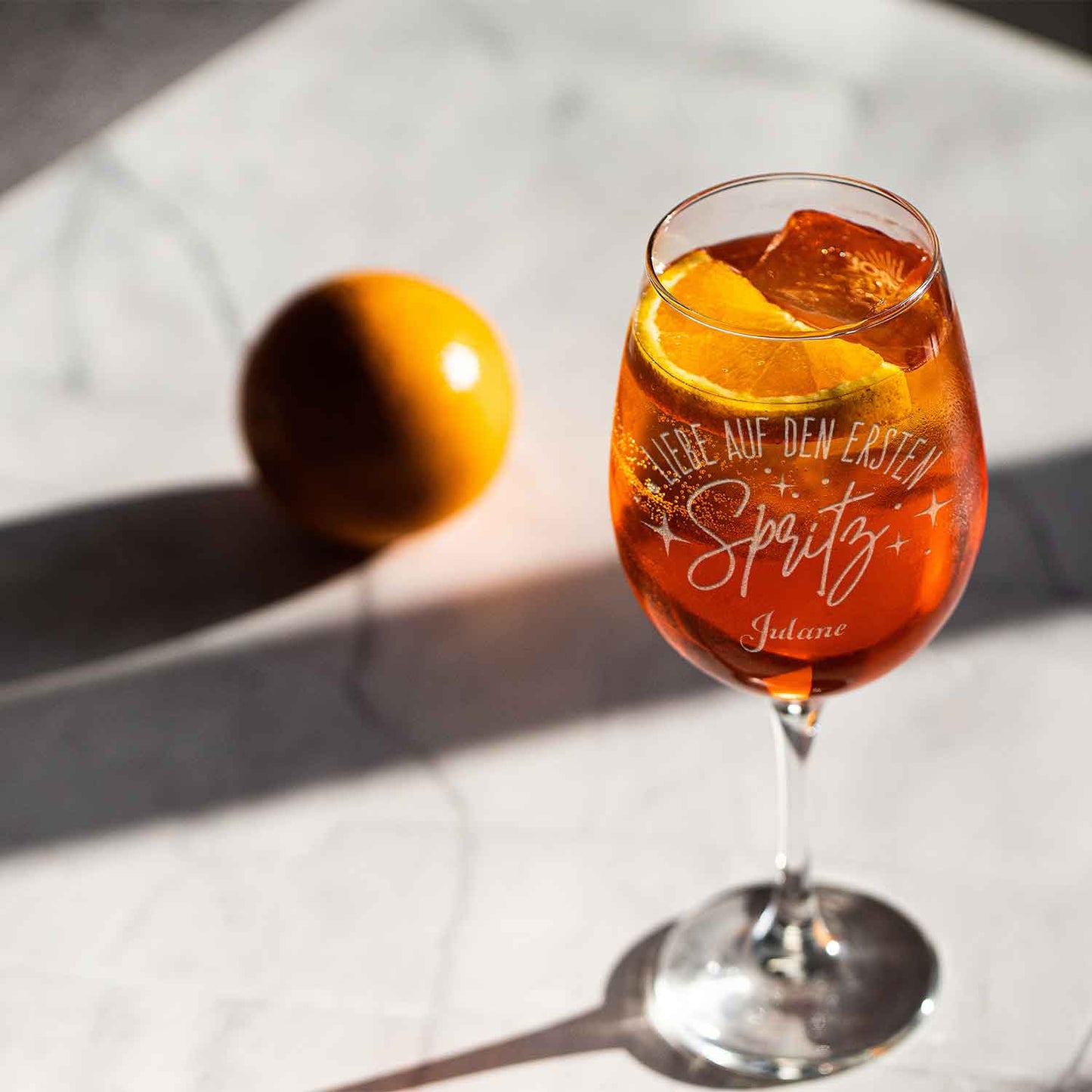 Leonardo Weinglas mit Gravur - "Liebe auf den ersten Spritz" mit Name