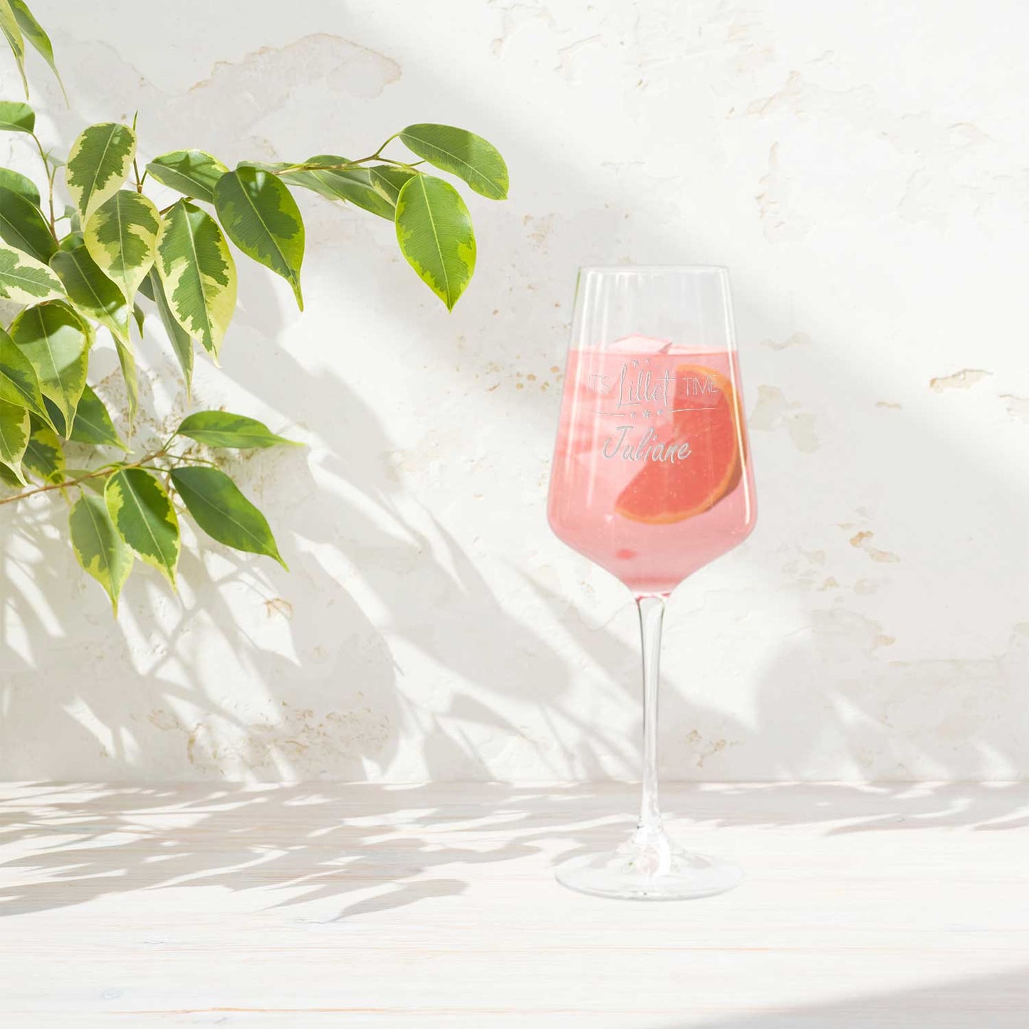 Leonardo Weinglas mit Gravur - "It's Lillet Time V2" mit Wunschname
