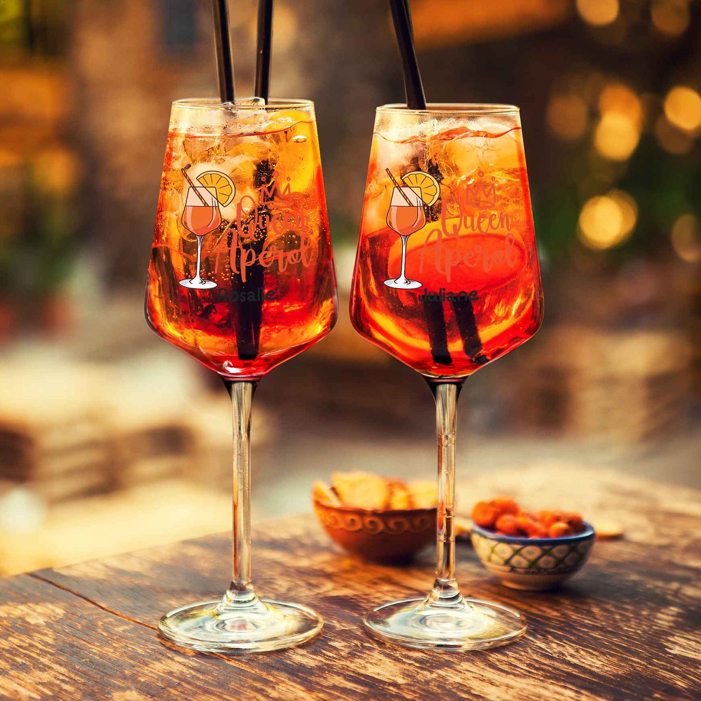 Leonardo Weinglas mit UV-Druck - "Queen Aperol" mit Name