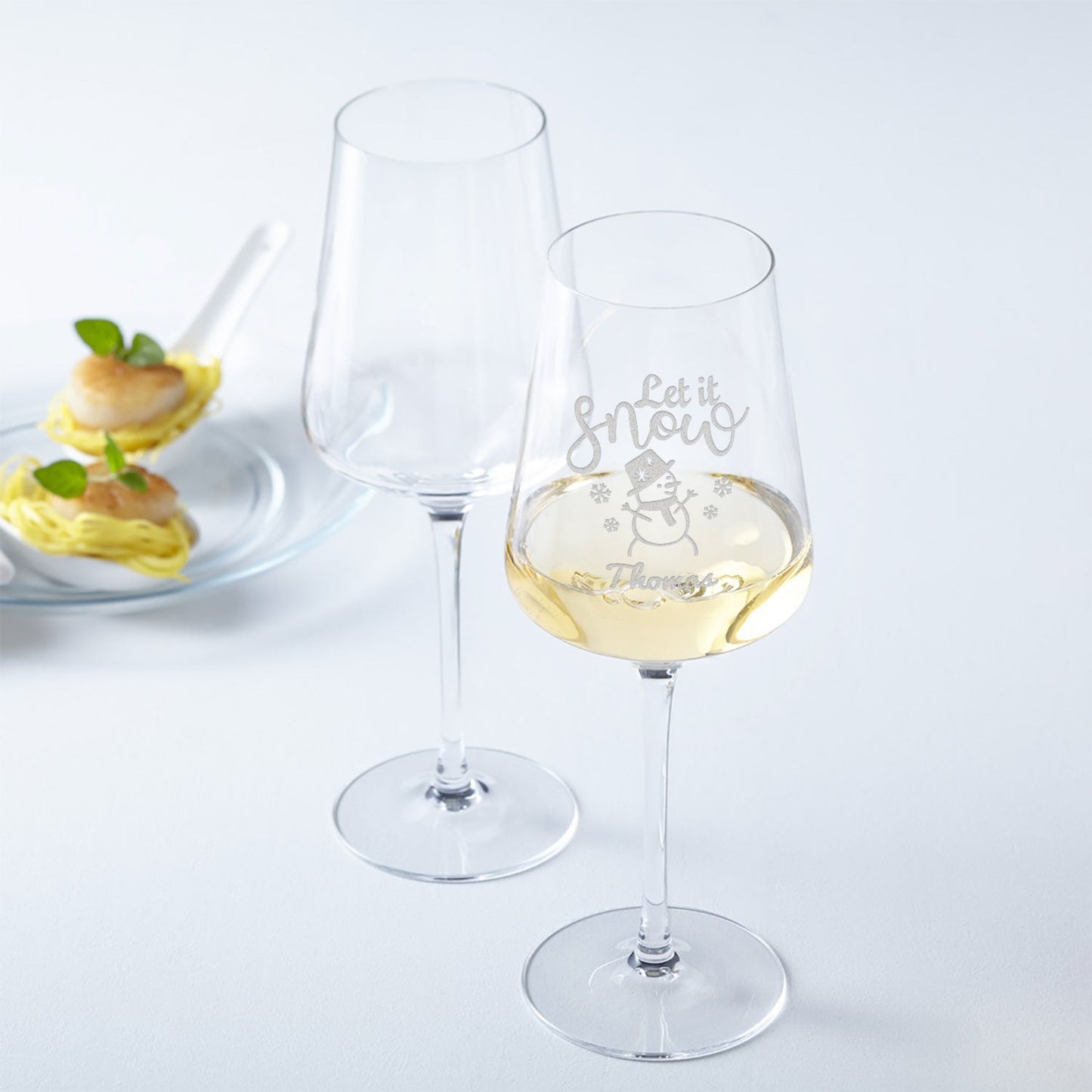Leonardo Weinglas mit Gravur - "Let it Snow"